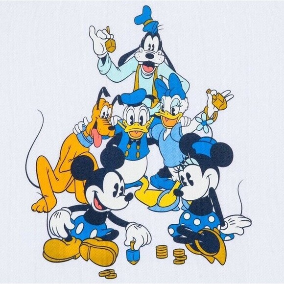 Rare Disney Hanukkah Holiday Christmas Pullover Hoodie Mickey & Friends 3x - Picture 2 of 12